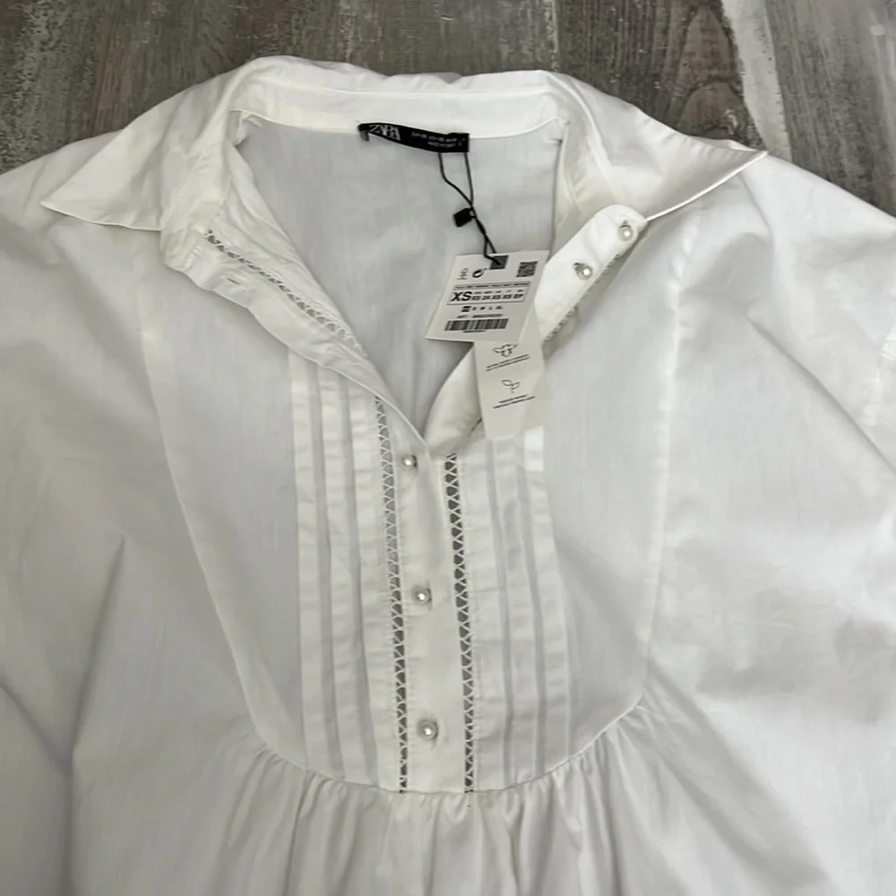 Zara Voluminous Poplin Dress - Picture 11 of 14